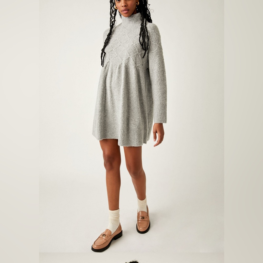 Free People Jaci Sweater Dress Gray Size L